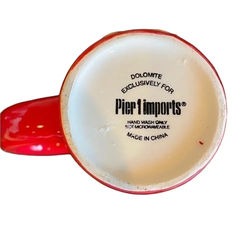 Pier 1 Reindeer Jingle Bell Holiday Mug